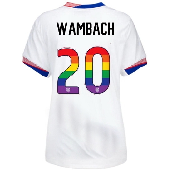 Abby Wambach USA White 2024 Pride Women's Soccer Jersey