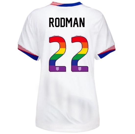 Trinity Rodman USA White 2024 Pride Women's Soccer Jersey