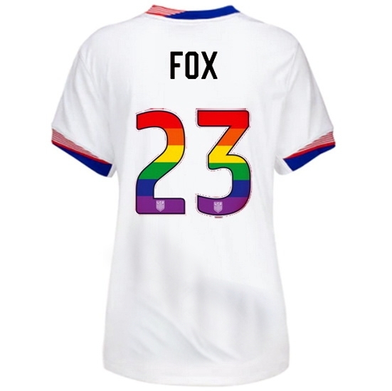 Emily Fox USA White 2024 Pride Women's Soccer Jersey