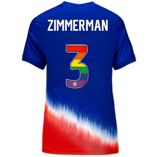 Walker Zimmerman USA Blue/Red 2024 Pride Women's Soccer Jersey