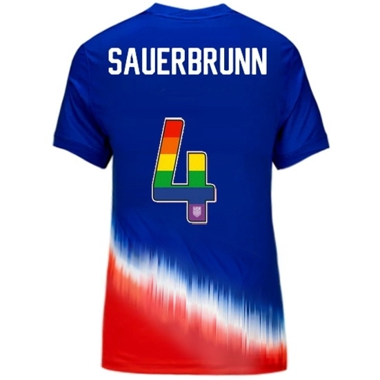 Becky Sauerbrunn USA Blue/Red 2024 Pride Women's Soccer Jersey