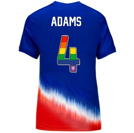 Tyler Adams USA Blue/Red 2024 Pride Women's Soccer Jersey