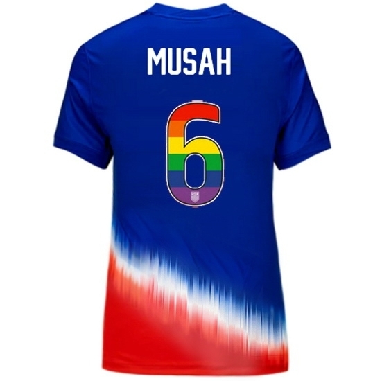 Yunus Musah USA Blue/Red 2024 Pride Women's Soccer Jersey