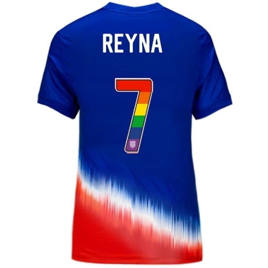 Giovanni Reyna USA Blue/Red 2024 Pride Women's Soccer Jersey