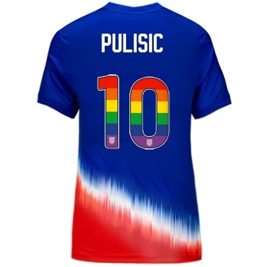 Christian Pulisic USA Blue/Red 2024 Pride Women's Soccer Jersey