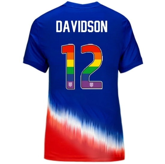 Tierna Davidson USA Blue/Red 2024 Pride Women's Soccer Jersey