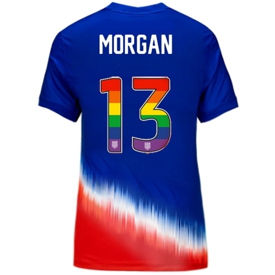 Alex Morgan USA Blue/Red 2024 Pride Women's Soccer Jersey