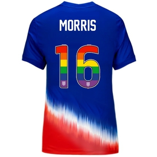 Jordan Morris USA Blue/Red 2024 Pride Women's Soccer Jersey