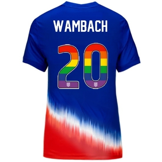 Abby Wambach USA Blue/Red 2024 Pride Women's Soccer Jersey