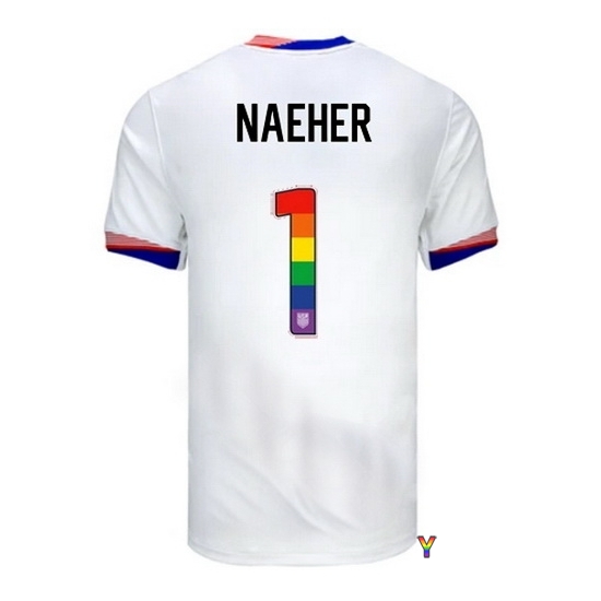 Alyssa Naeher USA White 2024 Pride Youth Soccer Jersey