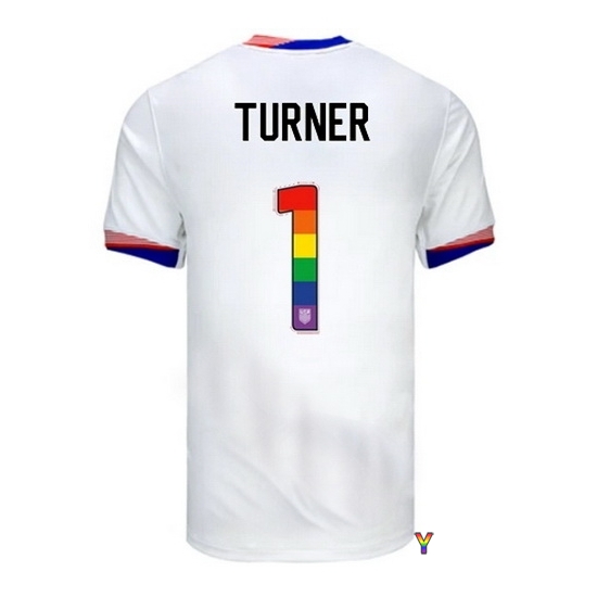 Matt Turner USA White 2024 Pride Youth Soccer Jersey