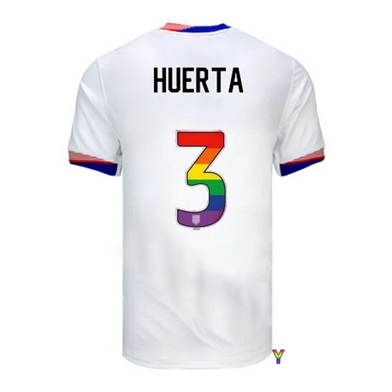 Sofia Huerta USA White 2024 Pride Youth Soccer Jersey