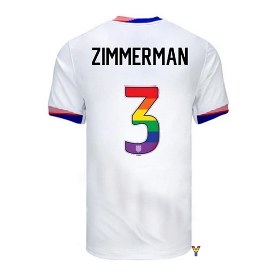 Walker Zimmerman USA White 2024 Pride Youth Soccer Jersey