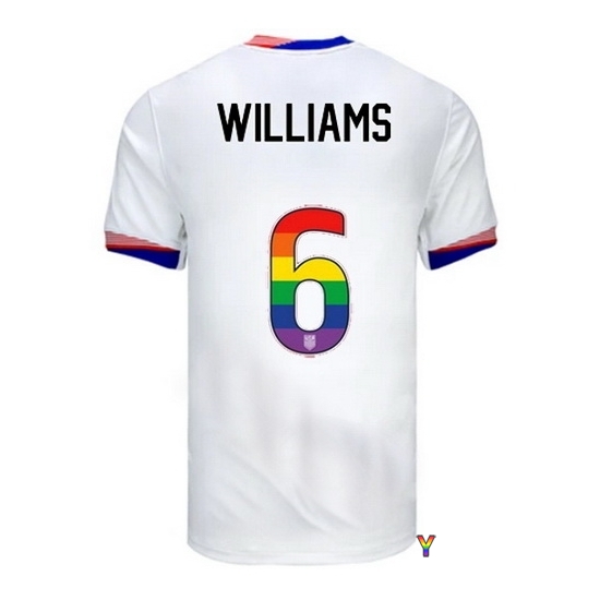 Lynn Williams USA White 2024 Pride Youth Soccer Jersey