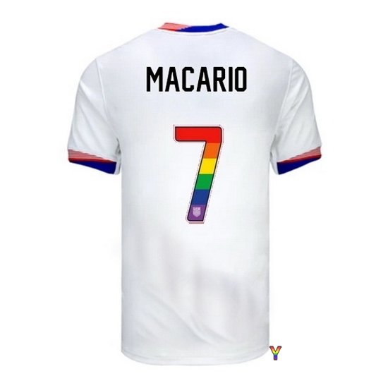 Catarina Macario USA White 2024 Pride Youth Soccer Jersey