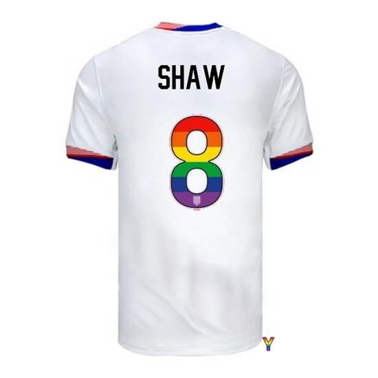 Jaedyn Shaw USA White 2024 Pride Youth Soccer Jersey