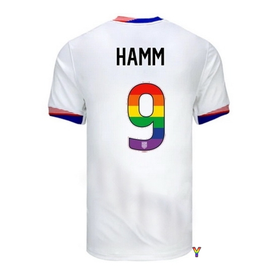 Mia Hamm USA White 2024 Pride Youth Soccer Jersey