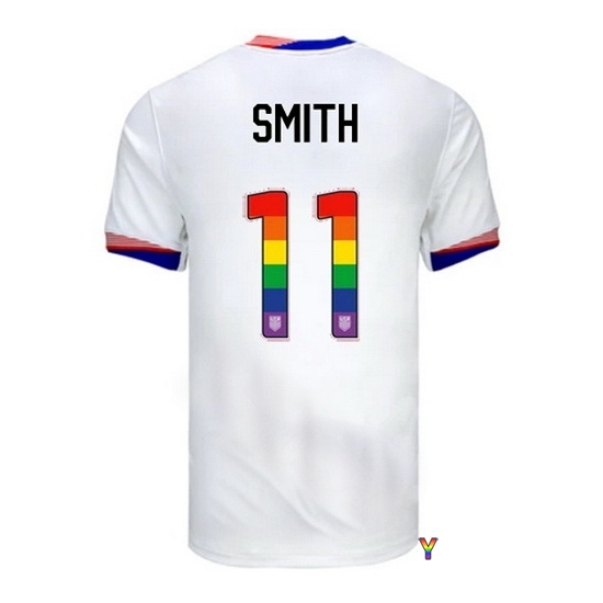 Sophia Smith USA White 2024 Pride Youth Soccer Jersey