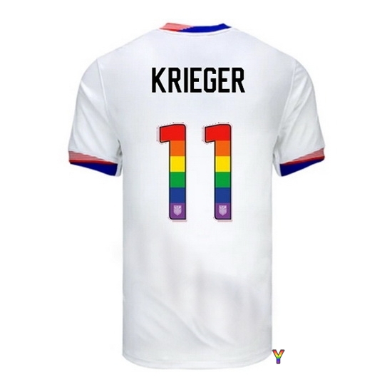 Ali Krieger USA White 2024 Pride Youth Soccer Jersey