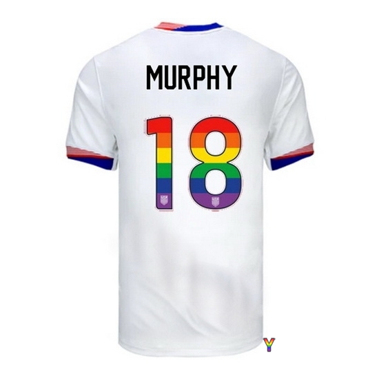 Casey Murphy USA White 2024 Pride Youth Soccer Jersey