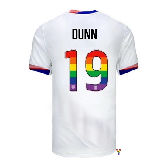 Crystal Dunn USA White 2024 Pride Youth Soccer Jersey