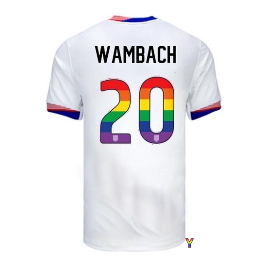 Abby Wambach USA White 2024 Pride Youth Soccer Jersey