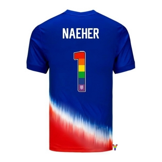 Alyssa Naeher USA Blue/Red 2024 Pride Youth Soccer Jersey