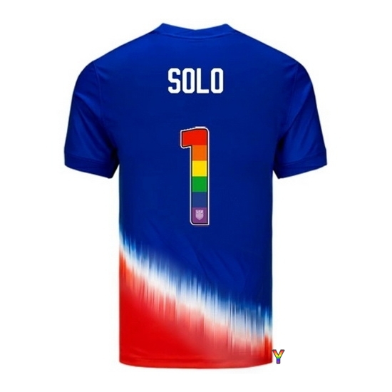 Hope Solo USA Blue/Red 2024 Pride Youth Soccer Jersey