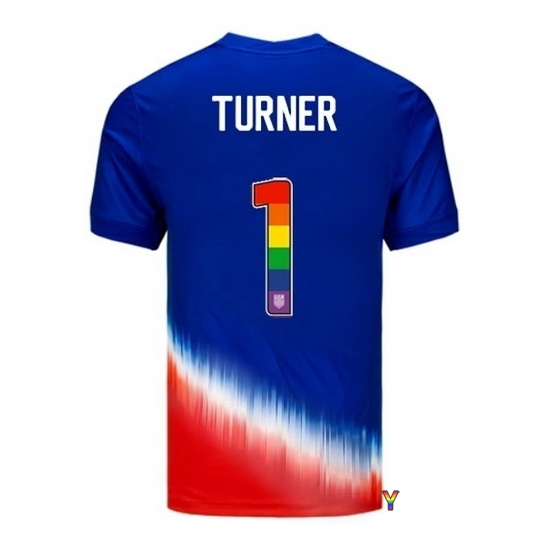 Matt Turner USA Blue/Red 2024 Pride Youth Soccer Jersey