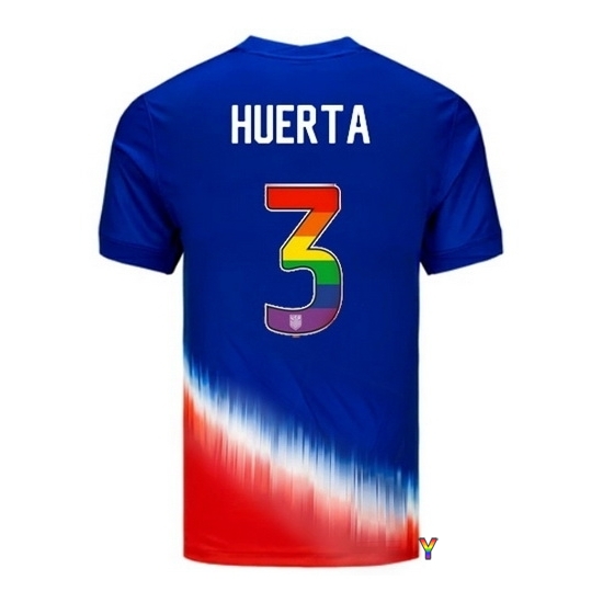 Sofia Huerta USA Blue/Red 2024 Pride Youth Soccer Jersey