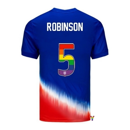 Antonee Robinson USA Blue/Red 2024 Pride Youth Soccer Jersey