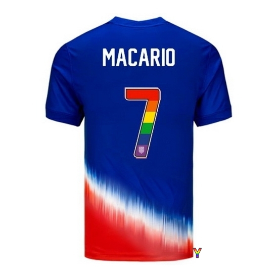 Catarina Macario USA Blue/Red 2024 Pride Youth Soccer Jersey