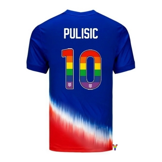 Christian Pulisic USA Blue/Red 2024 Pride Youth Soccer Jersey