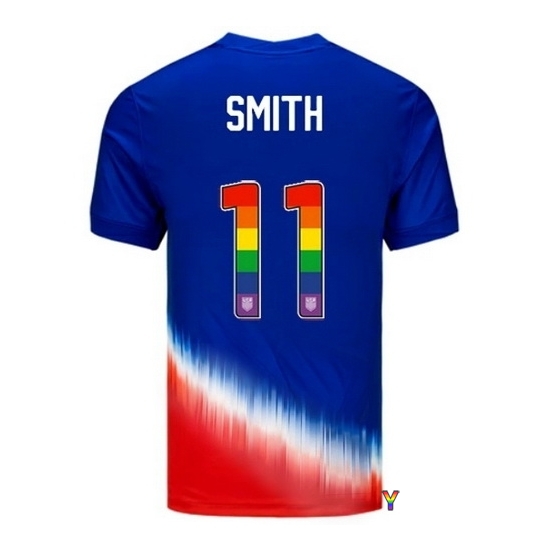 Sophia Smith USA Blue/Red 2024 Pride Youth Soccer Jersey