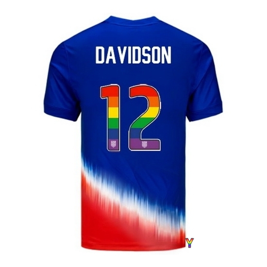 Tierna Davidson USA Blue/Red 2024 Pride Youth Soccer Jersey