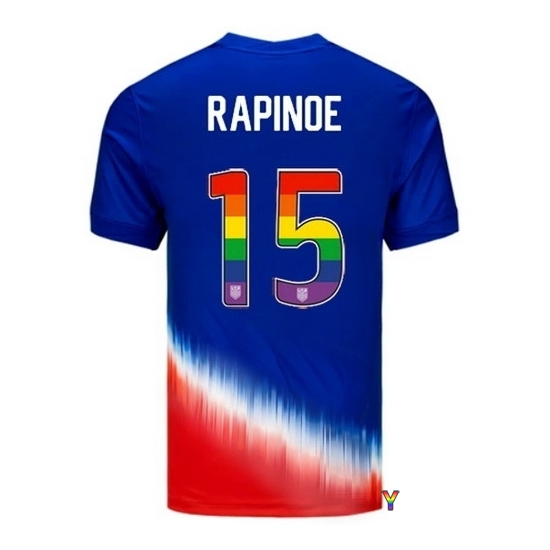 Megan Rapinoe USA Blue/Red 2024 Pride Youth Soccer Jersey