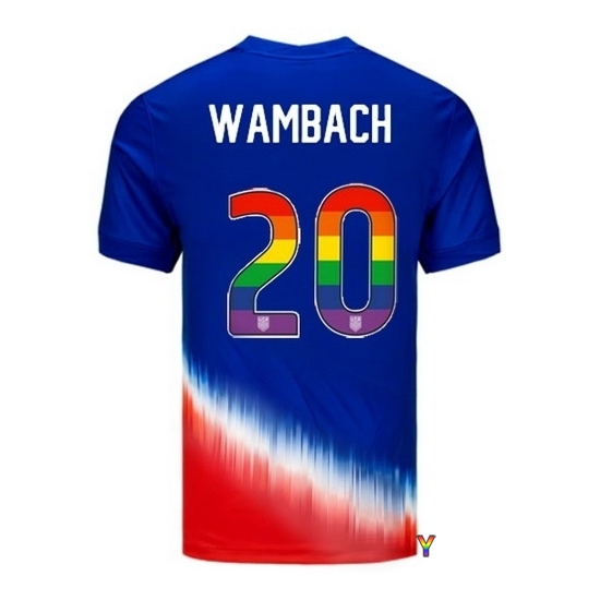 Abby Wambach USA Blue/Red 2024 Pride Youth Soccer Jersey